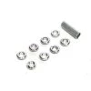 Spektrum Radio Silver Switch Nuts (8) & Wrench for Transmitter Hardware