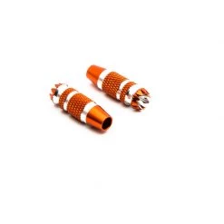 Spektrum Gimbal Stick Ends 24mm Orange with Silver (2): DX6G2, DX7G2 for Transmitter Hardware