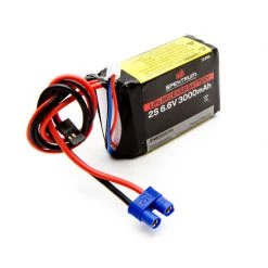 Spektrum 6.6V 3000mAh 2S LiFe Receiver Battery: Universal Receiver, EC3 for Batteries