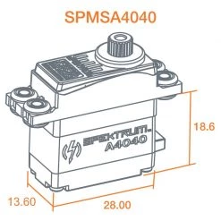 Spektrum A4040 MT/HS Micro Metal Gear HV Servo for Servos -Spektrum Sales Store SPMSA4040 A6 8FNP1OQ0