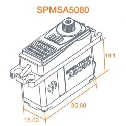 Spektrum A5080 MT/HS Mini Digital HV Servo for Servos -Spektrum Sales Store SPMSA5080 A6 F63KIKZC