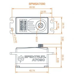 Spektrum A7090 Brushless Low Profile Metal Gear HV Servo for Servos 7 Spektrum A7090 Brushless Low Profile Metal Gear HV Servo for Servos -Spektrum Sales Store SPMSA7090 A5 POGMHQAG
