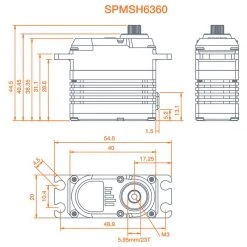 Spektrum H6360 Standard Digital HV Brushless Mid Torque Ultra Speed Heli Tail Servo for Servos -Spektrum Sales Store SPMSH6360 A11 FIMXMAV5