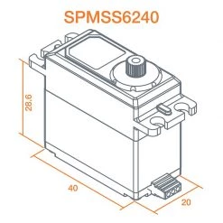 Spektrum S6240 Standard Digital High Speed Waterproof Metal Gear Surface Servo for Servos -Spektrum Sales Store SPMSS6240 A10 8HFCGQ8T