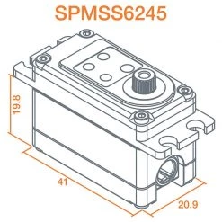 Spektrum S6245 Standard Digital High Speed High Torque Surface Servo for Servos -Spektrum Sales Store SPMSS6245 A10 PUAYNCKD