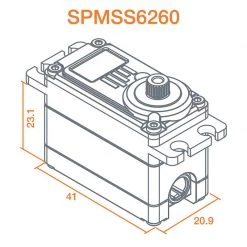 Spektrum S6260 Standard Digital HV High Speed Metal Gear Surface Servo for Servos 5 Spektrum S6260 Standard Digital HV High Speed Metal Gear Surface Servo for Servos -Spektrum Sales Store SPMSS6260 A10 PN81JXHI