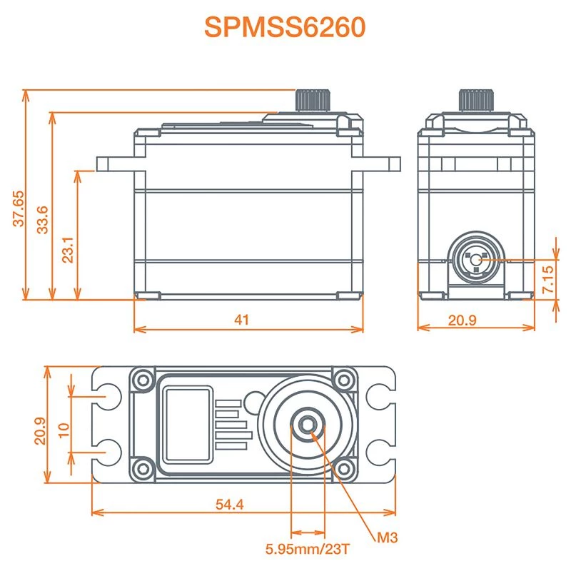 Spektrum S6260 Standard Digital HV High Speed Metal Gear Surface Servo for Servos 2 Spektrum S6260 Standard Digital HV High Speed Metal Gear Surface Servo for Servos - Image 2