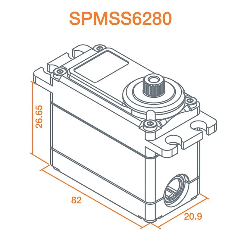 Spektrum S6280 Standard Digital HV Ultra Torque High Speed Waterproof Metal Gear Surface Servo for Servos 3 Spektrum S6280 Standard Digital HV Ultra Torque High Speed Waterproof Metal Gear Surface Servo for Servos - Image 3