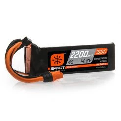 Spektrum 14.8V 2200mAh 4S 100C Smart LiPo Battery: IC3 for Batteries