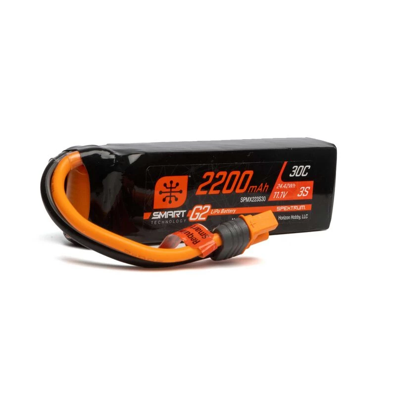 Spektrum 11.1V 2200mAh 3S 30C Smart G2 LiPo Battery: IC3 for Batteries 3 Spektrum 11.1V 2200mAh 3S 30C Smart G2 LiPo Battery: IC3 for Batteries - Image 3