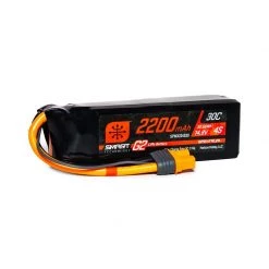 Spektrum 14.8V 2200mAh 4S 30C Smart G2 LiPo Battery: IC3 for Batteries
