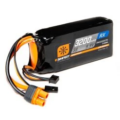 Spektrum 9.9V 3200mAh 3S 15C Smart LiFe ECU Battery: Universal Receiver, IC3 for Batteries