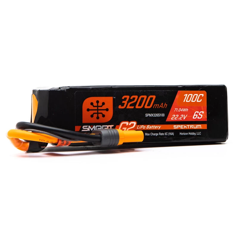 Spektrum 22.2V 3200mAh 6S 100C Smart G2 LiPo Battery: IC5 for Batteries 1 Spektrum 22.2V 3200mAh 6S 100C Smart G2 LiPo Battery: IC5 for Batteries