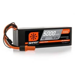 Spektrum 14.8V 5000mAh 4S 100C Smart Hardcase LiPo Battery: IC5 for Batteries