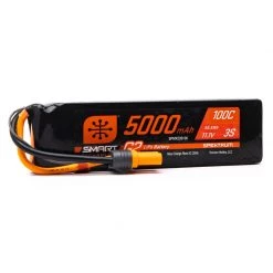 Spektrum 11.1V 5000mAh 3S 100C Smart G2 LiPo Battery: IC5 for Batteries