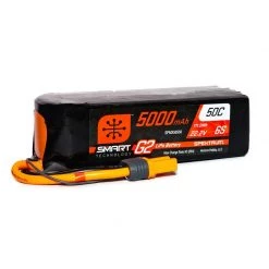 Spektrum 22.2V 5000mAh 6S 50C Smart G2 LiPo Battery: IC5 for Batteries