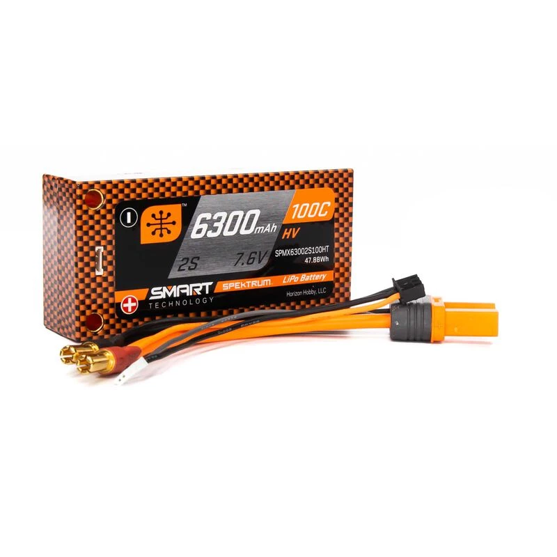Spektrum 7.6V 6300mAh 2S 100C Smart Race Shorty Hardcase LiHV Battery: Tubes, 5mm for Batteries 1 Spektrum 7.6V 6300mAh 2S 100C Smart Race Shorty Hardcase LiHV Battery: Tubes, 5mm for Batteries
