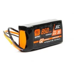 Spektrum 11.1V 850mAh 3S 30C Smart G2 LiPo Battery: IC2 for Batteries