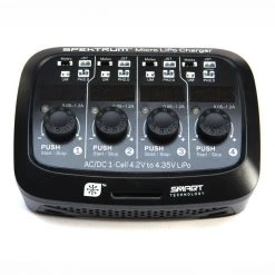 Spektrum S44 Micro 4-port AC/DC 1S LiPo Smart Charger for Chargers