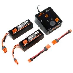 Spektrum Smart Powerstage 6S Surface Bundle: 3S 5000mAh LiPo Battery (2) / S2100 Charger for Chargers